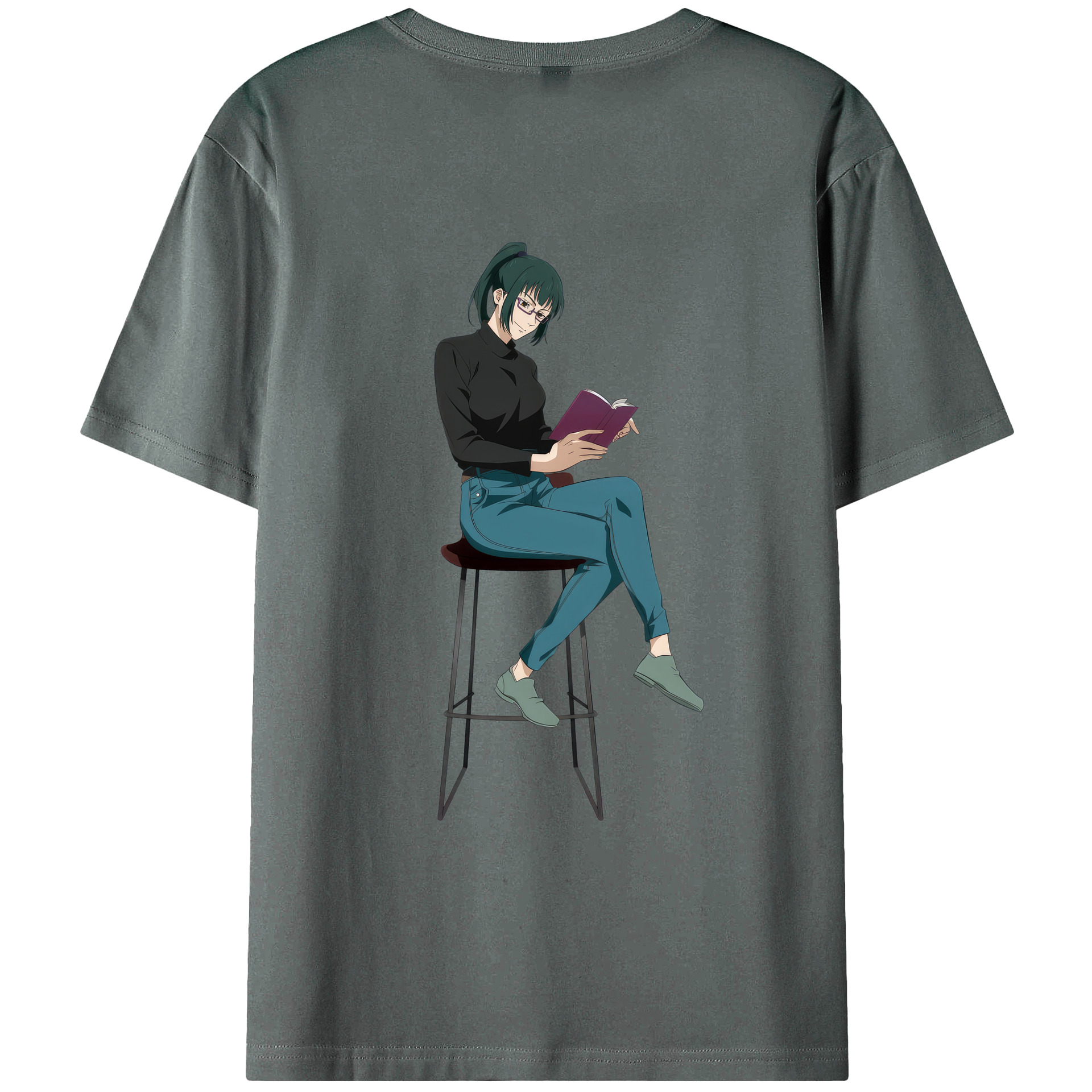 （画像用） 呪術廻戦 Jujutsu Kaisen 綿100％ メンズ半袖Tシャツ（バックプリント） 通気性